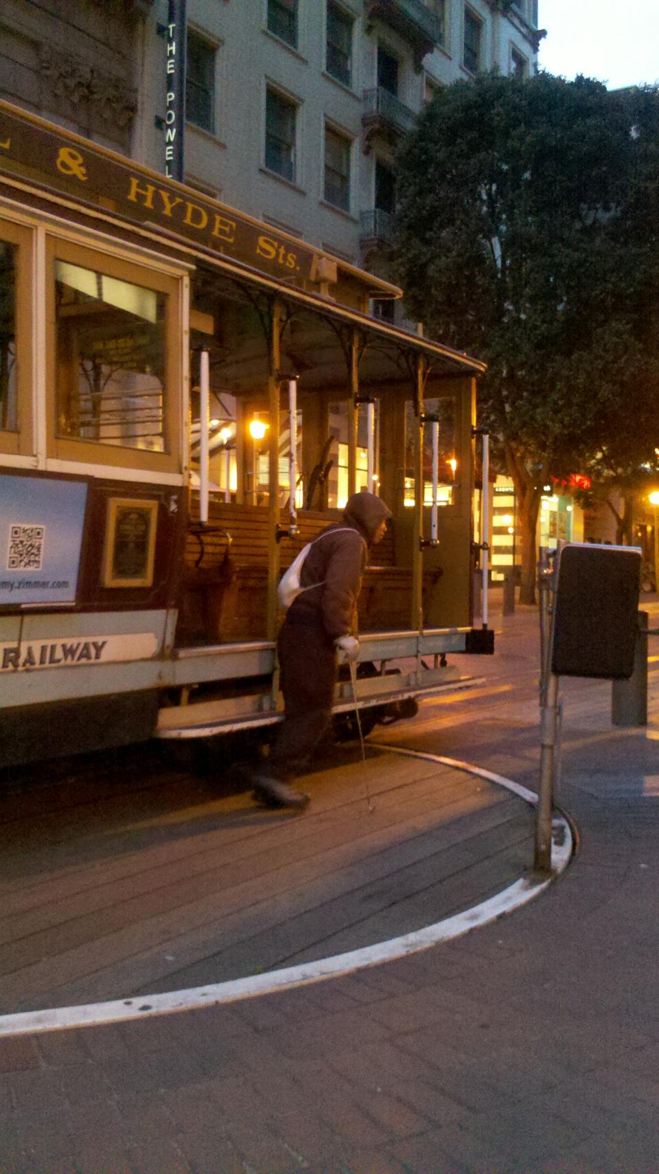 Cable Car beim Wenden