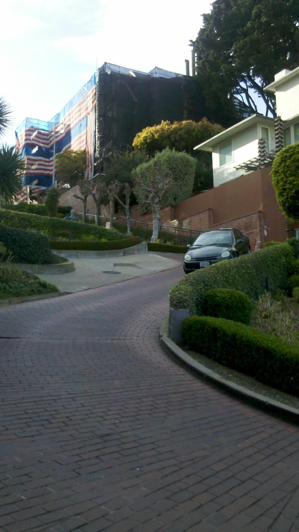 Lombard Street von unten